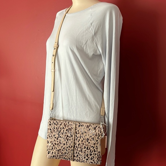 Clarks Handbags - New Leather Clarks leopard print, cross body bag